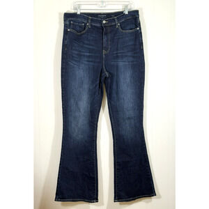 Lucky Brand Stevie High Rise Flare Jeans 2 Way Stretch Size 16/33 Western Boho